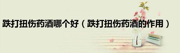 跌打扭伤药酒哪个好（跌打扭伤药酒的作用）