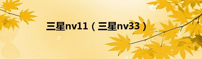 三星nv11(三星nv33)